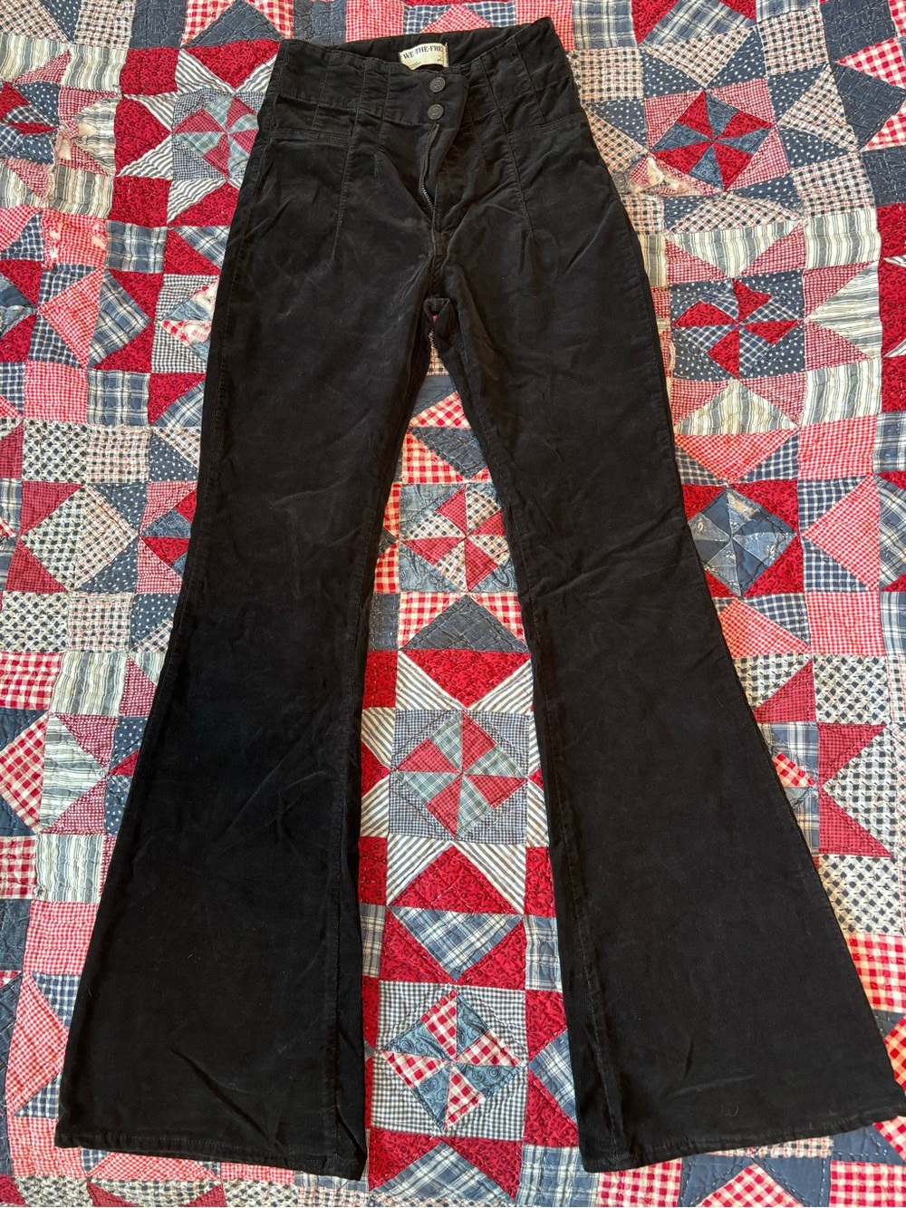 We The Free Black Corduroy Flare Pants